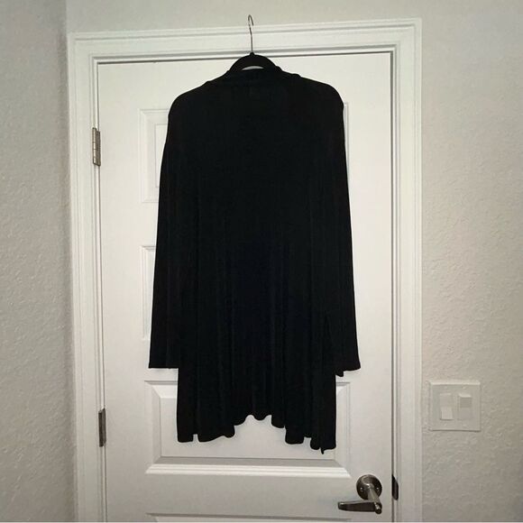 Linda Lundstrom Basics Open Front Long Sleeve Tunic Cardigan Top - Picture 8 of 8